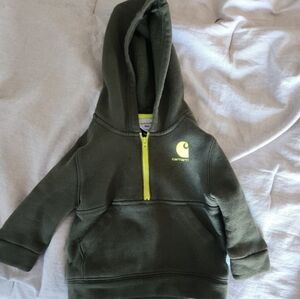 Carhartt Green Hoodie quarter zip 12m